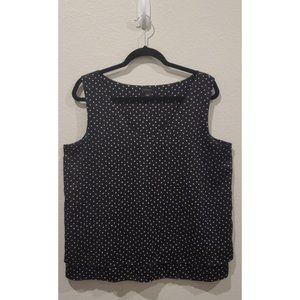 ANN TAYLOR Black and White Sleveeless Blouse